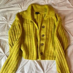 Yellow cropped sweater